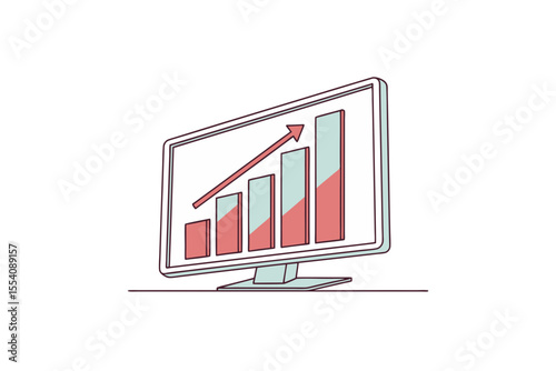 glass style translucent bar chart data icon
