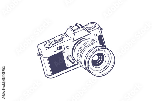 glass camera icon with frosted lens detail