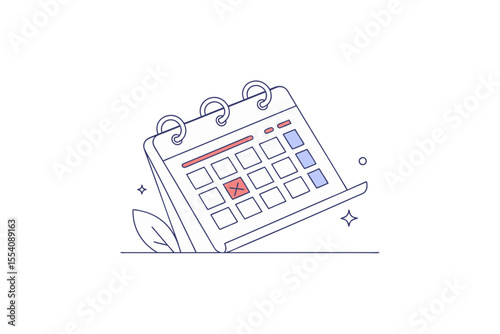 glass calendar icon with blur block days