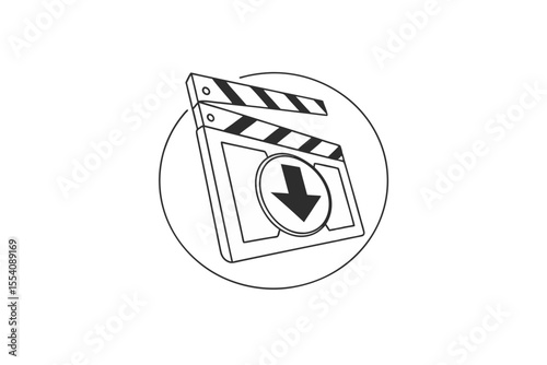 glassmorphism download icon with down arrow glow