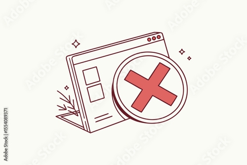 close window icon red pixel x style