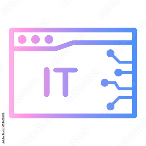 it service Line Gradient Icon