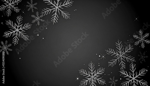 Elegant Snowflakes Falling Gentle Winter Season Background Design