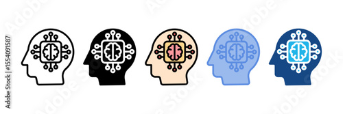 Artificial Intelligence Icon Element For Design
