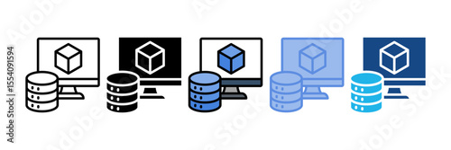 Virtual Machine Icon Element For Design