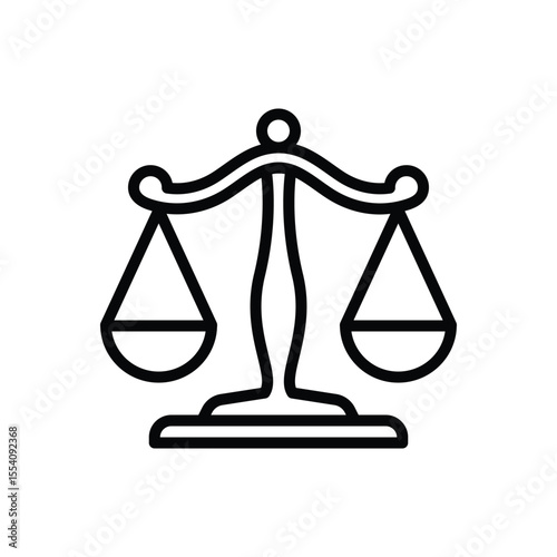 Black line icon for libra