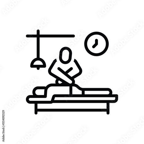 Black line icon for massage