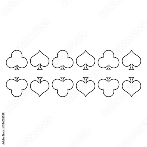 Pattern of outlined spade playing card symbols arranged in rows on a plain background