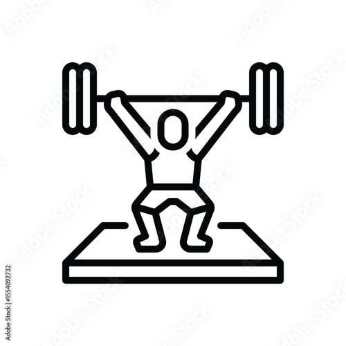 Black line icon for sports