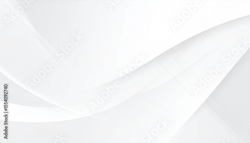 Abstract grayscale artwork featuring flowing, curved lines and subtle shading creating a sense of depth and movement within a predominantly white background