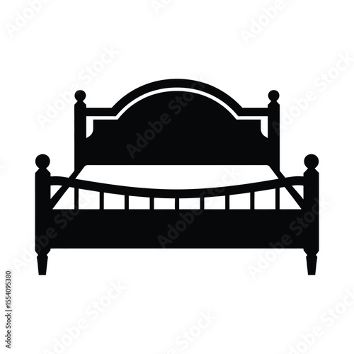 Classic Wooden Bed Silhouette