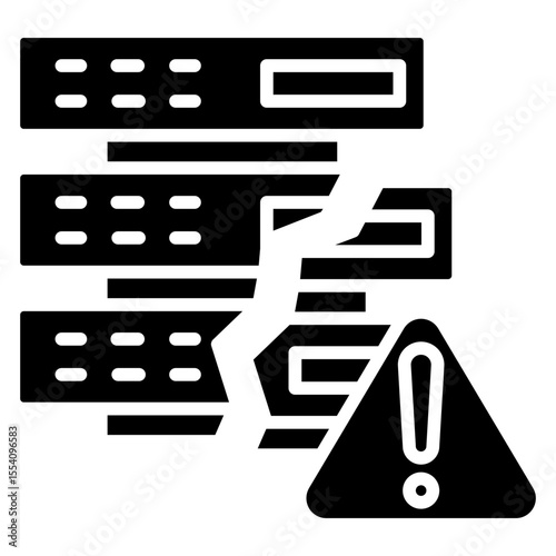 Data Loss glyph, mini illustration icon. use for modern concept, print, UI, UX kit, web and app development. Vector related to risk management, business, finance.