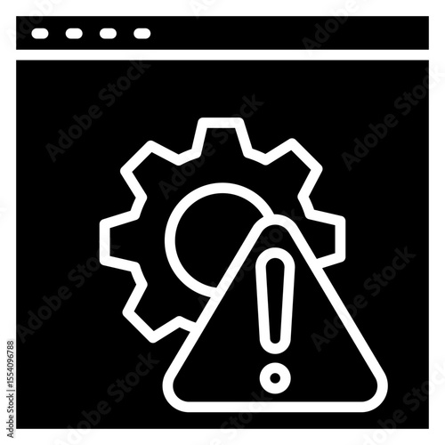 Failure Point glyph, mini illustration icon. use for modern concept, print, UI, UX kit, web and app development. Vector related to risk management, business, finance.