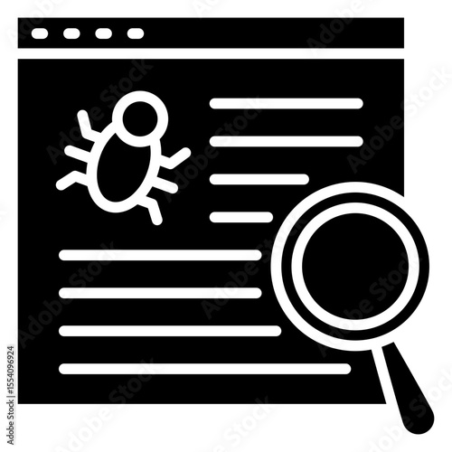 Issue Tracker glyph, mini illustration icon. use for modern concept, print, UI, UX kit, web and app development. Vector related to risk management, business, finance.