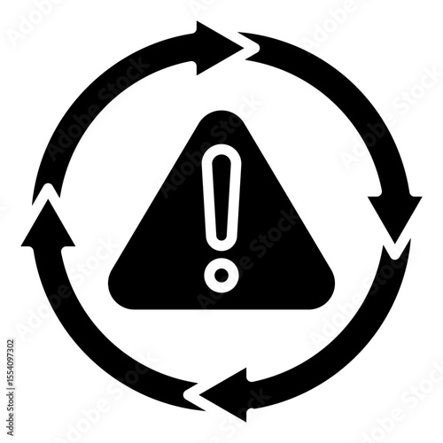 Mitigation Step glyph, mini illustration icon. use for modern concept, print, UI, UX kit, web and app development. Vector related to risk management, business, finance.