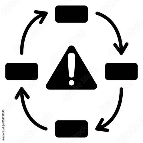 Mitigation Step glyph, mini illustration icon. use for modern concept, print, UI, UX kit, web and app development. Vector related to risk management, business, finance.