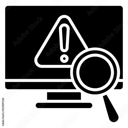 Monitor Status glyph, mini illustration icon. use for modern concept, print, UI, UX kit, web and app development. Vector related to risk management, business, finance.