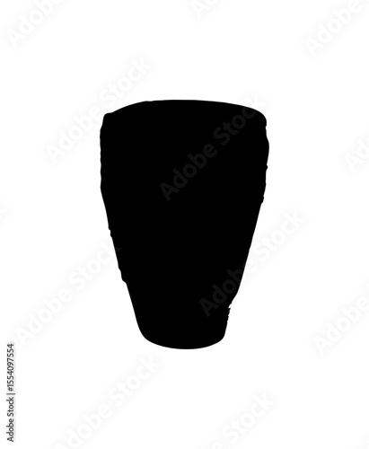 Silhouette of a cylindrical drinking glass, possibly a tumbler or cup.