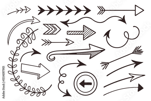 Hand-Drawn Arrows and Lines – Artistic Vector Collection