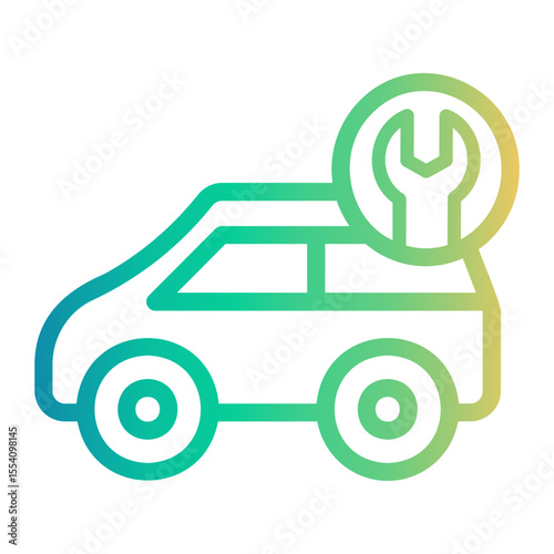 car service Line Gradient Icon