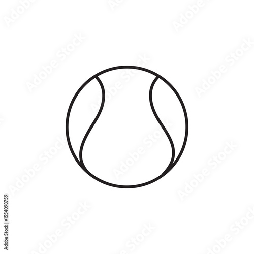 tennis ball icon or logo isolated sign, vector illustration for web and app..eps