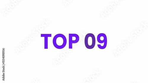 Top 09 Text Animation. Alpha matte with transparent background 4K resolution.