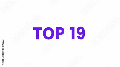 Top 19 Text Animation. Alpha matte with transparent background 4K resolution.