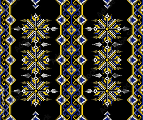 Thai pattern,geometric floral pattern,geometric ethnic oriental traditional,vector illustration,Aztec style,abstract background.design for texture,fabric,clothing,decoration,print,sarong