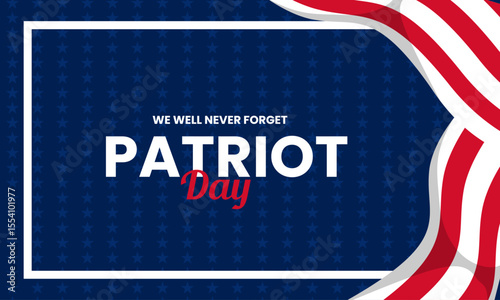 Patriot day with flag background