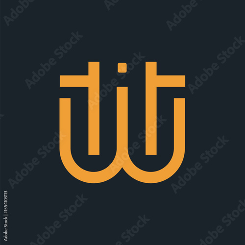 WIT letter logo design icon