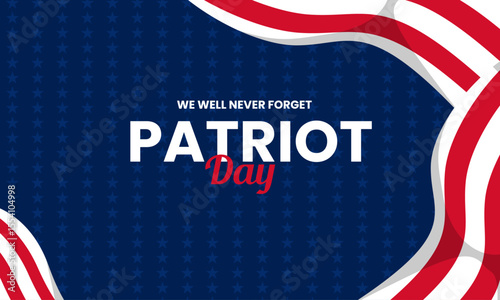 Patriot day with flag background