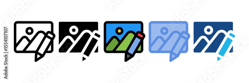 Photo Edit Icon Element For Design