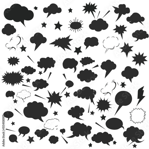 Speech burst vector set design,bubble speech design, vector set,speech bubble Vector illustration,a yellow and white sunburst,Colorful colourful vector 