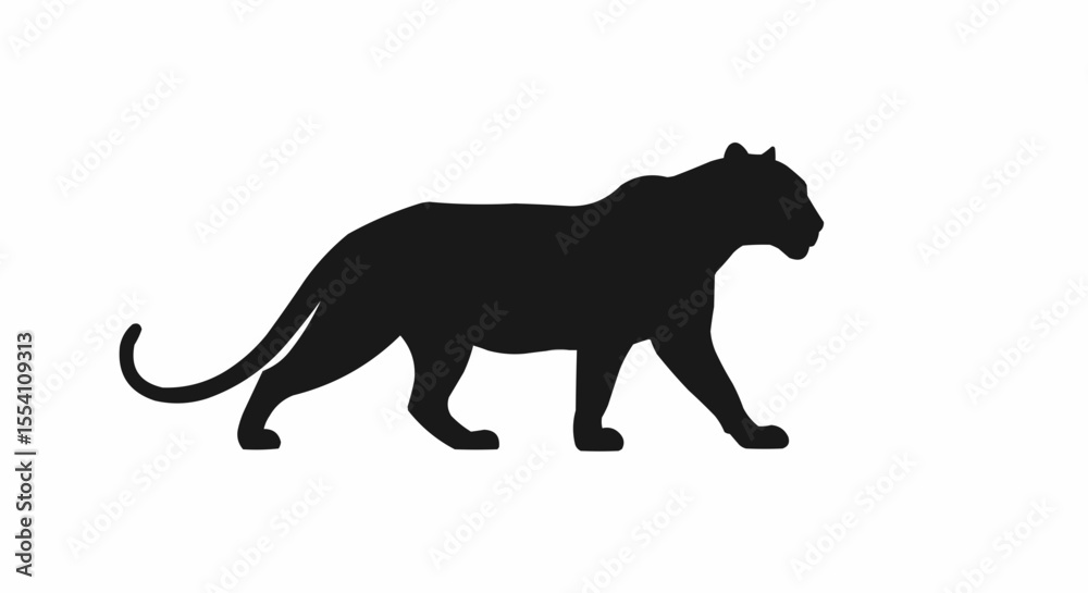 Fototapeta premium silhouette of a jaguar