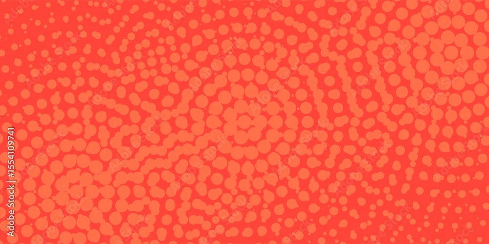 Pop art background orange and red color dot haltone retro style vector illustation