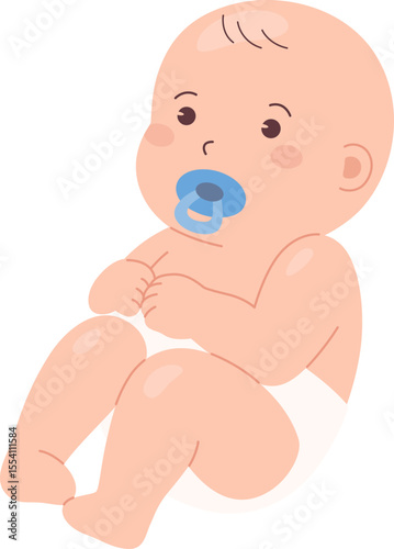 Cute Baby with Pacifier

