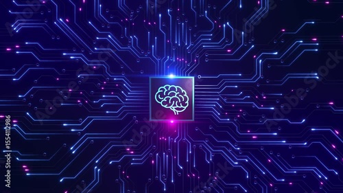 Wallpaper Mural AI artificial intelligence data mining Chat GPT deep learning. Computer chip technology. Futuristic cyber innovation automation autonomous brain. autonomous brain AI model deep machine learning 3D 4K Torontodigital.ca