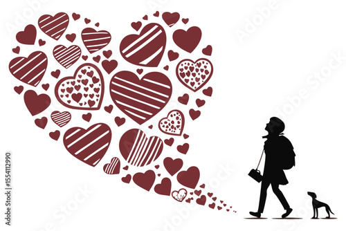 Romantic Red Heart Cluster – Love and Affection Vector Design