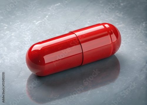 red pills on white background