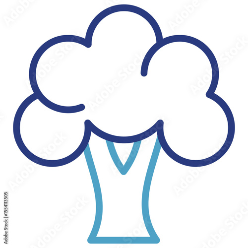 Single icon dual tone color of plants that can be consumed by humans and are good for the body's metabolism
