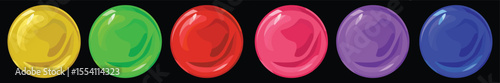 Colored balls set. Cartoon ...