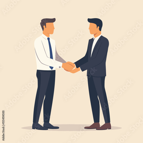 Men conclude business deal