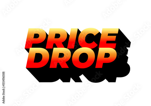 Price Drop text effect Promotional Graphic