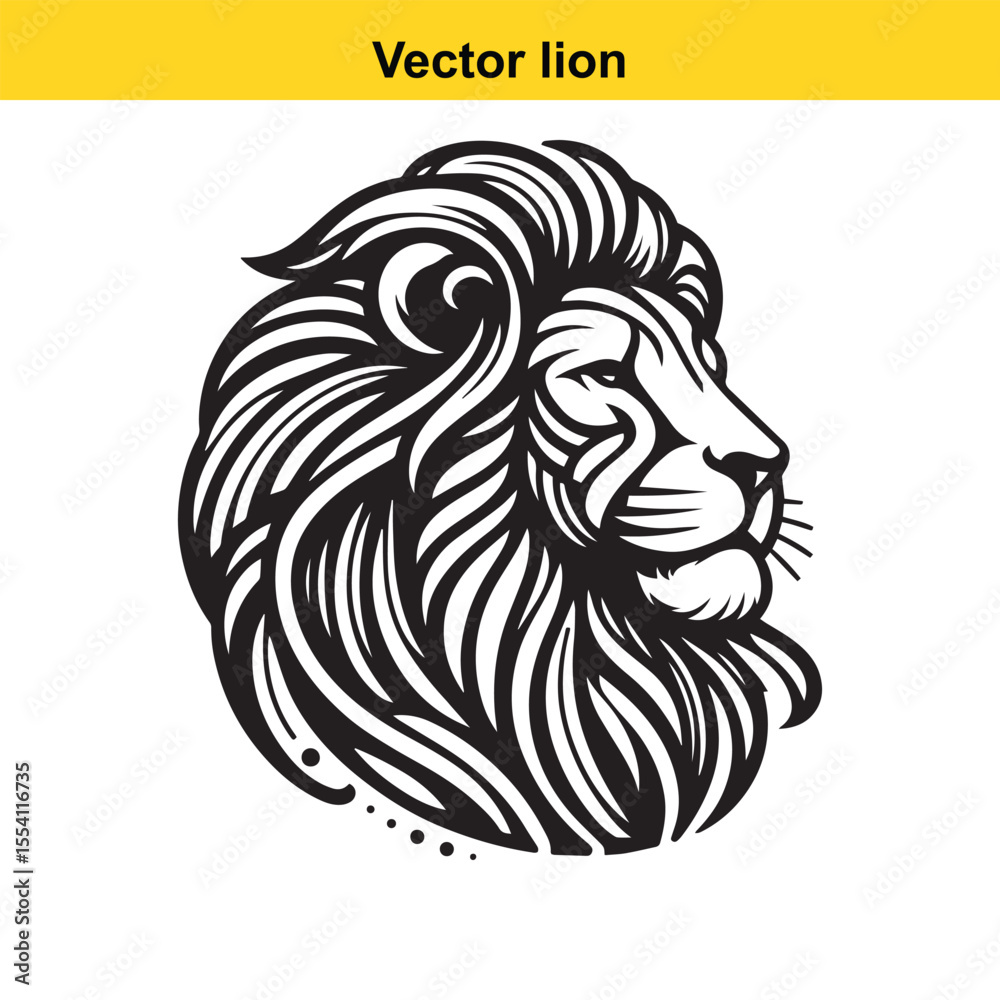 Fototapeta premium A vector lion
