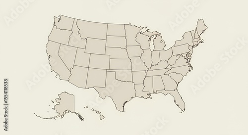 Blank US Map: A Simple, Clean Outline of the United States