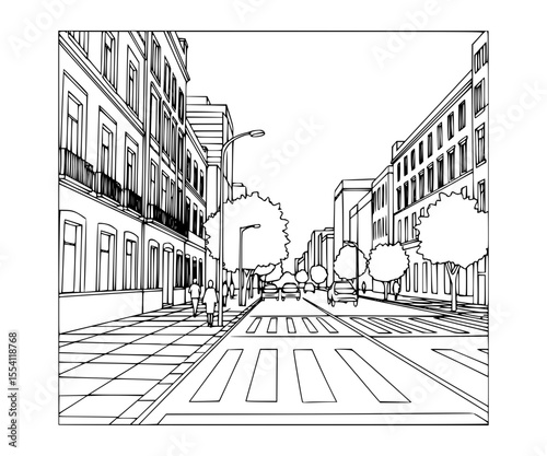 Line Art of Avenida Presidente Masaryk, Mexico City