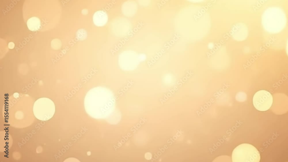 Elegant ambient cream bokeh seamless looping light particles for cinematic backgrounds

