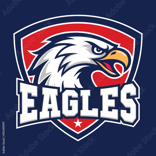 Eagle head mascot logo