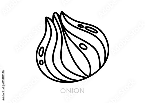onion icon vector illustration