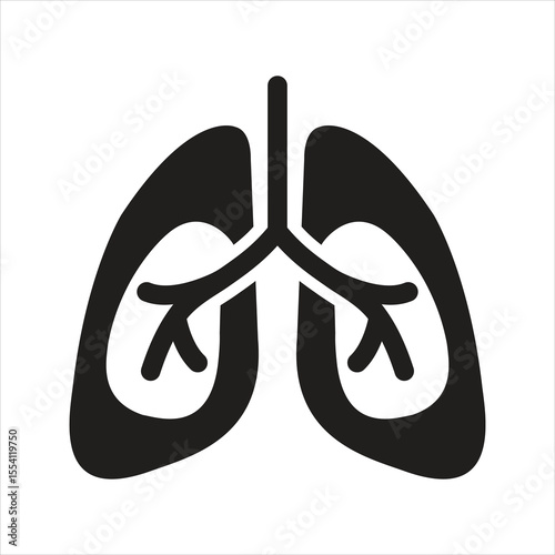 Lungs icon. Human lungs icon